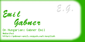 emil gabner business card